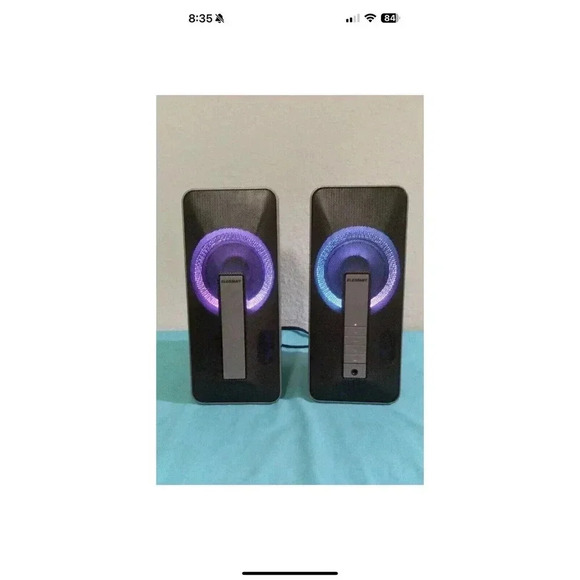 Elegiant SR300 Black 2 Channel Stereo Quality 10W Multimedia Sound PC Speaker - Picture 6 of 6